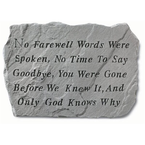 Kay Berry - Inc. No Farewell Words Were Spoken - Memorial - 18.5 Inches x 12.25 Inches KA313448 - main